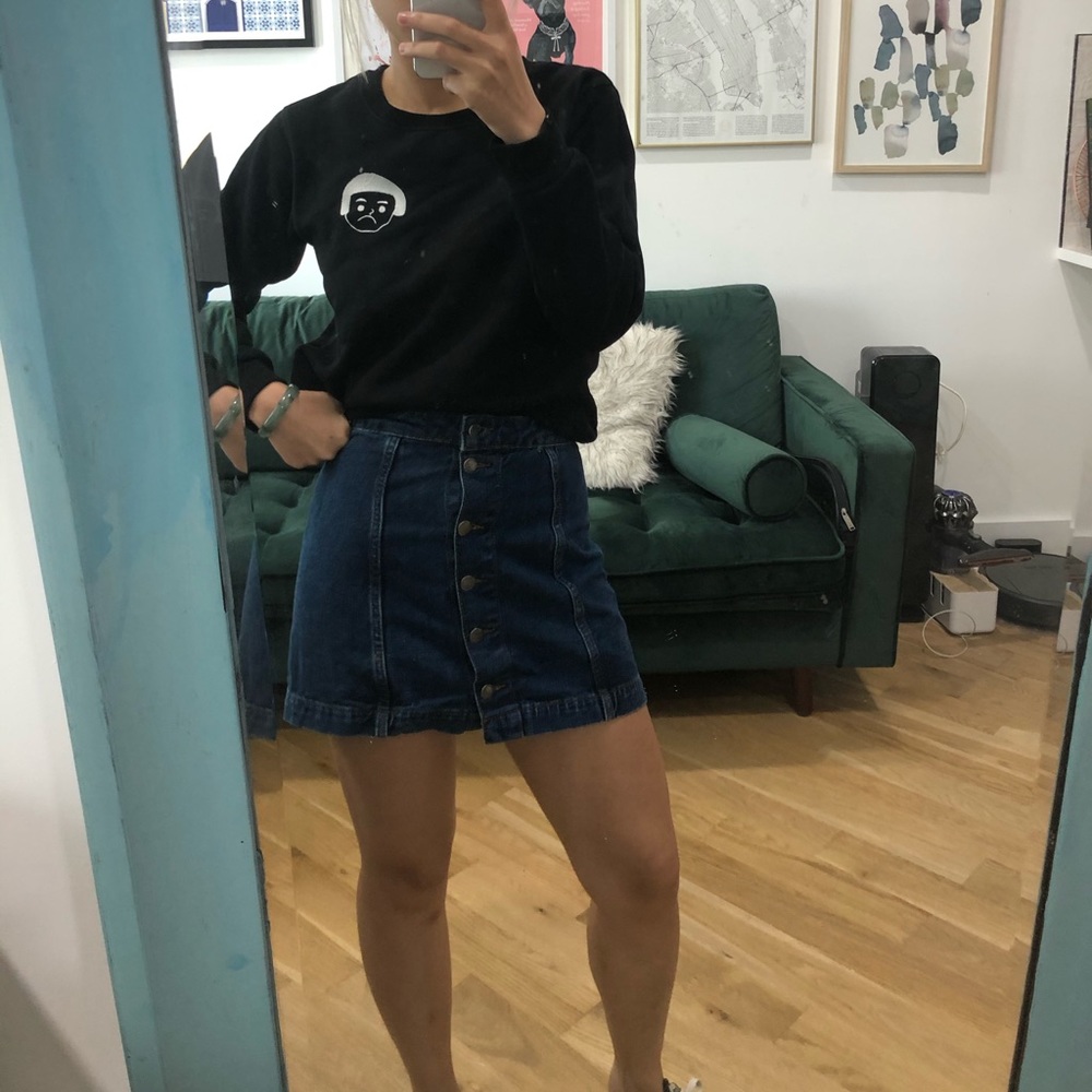 Topshop denim skirt